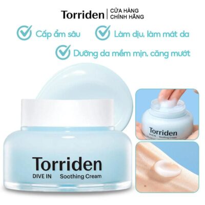 Kem Dưỡng Torriden Làm Dịu, Dưỡng Ẩm, Căng Mịn Da Dive-In Low Molecular Hyaluronic Acid Soothing Cream 100ml
